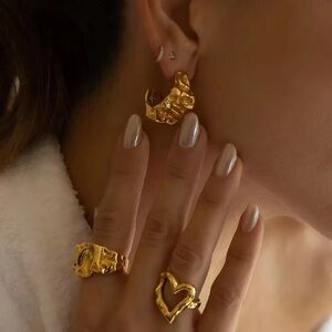 18K Gold Plated Chunky Earrings